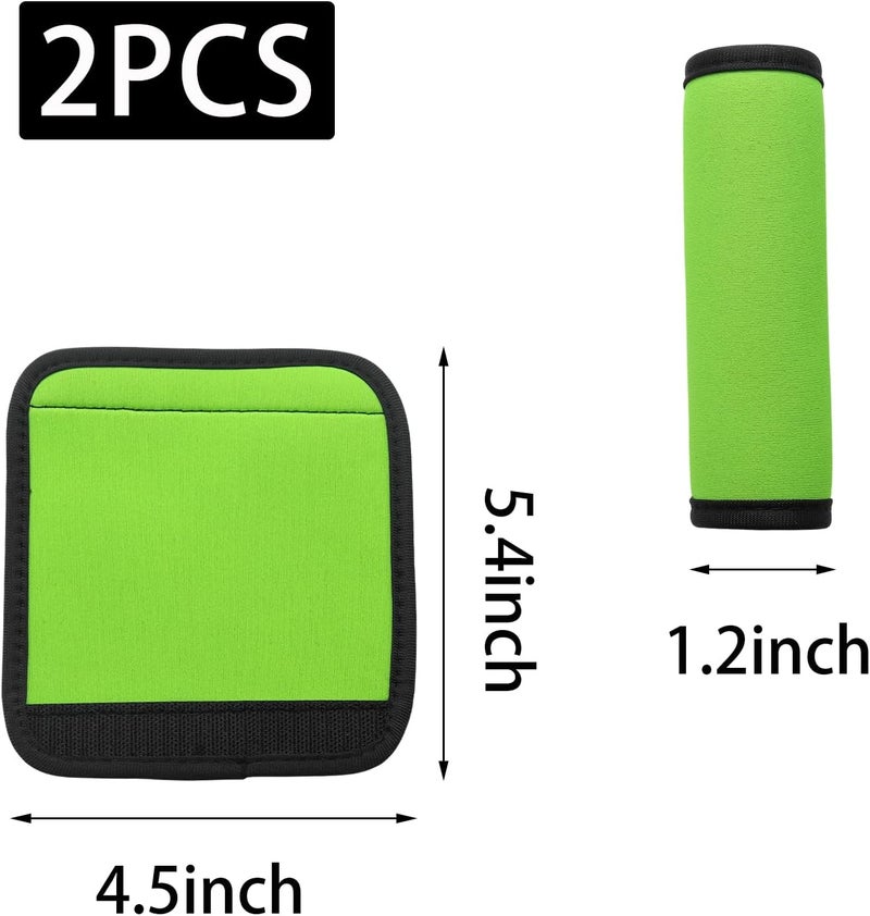 JAKOUE 2pcs Light Green Luggage Handle Wraps for Suitcase- Soft Suitcase Handle Covers for Travel Accessories（ Bright Color for Suitcase Tags Identifiers ） - Image 2